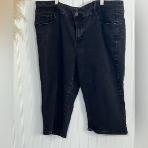 Capri d. jeans Black Denim Size 18W Plus Size
